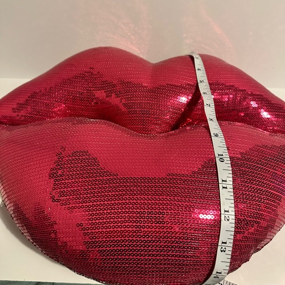 Rachel Zoe pink sequin kiss pillow - Picture 3 of 4